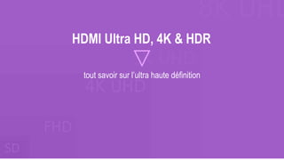 HDMI Ultra HD, 4K & HDR
tout savoir sur l’ultra haute définition
 