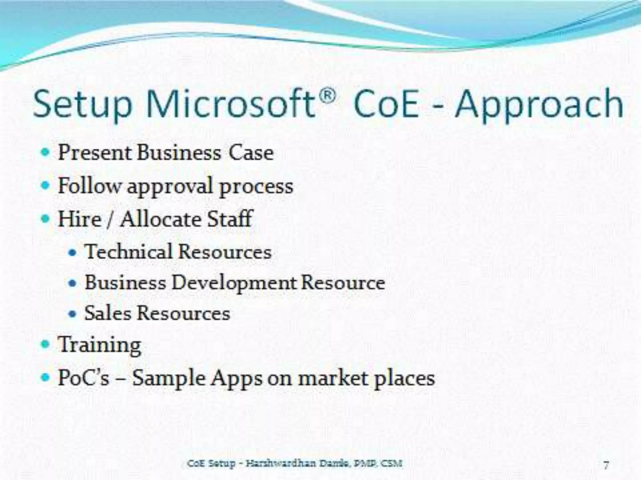 Harshwardhan Damle - Building Microsoft CoE