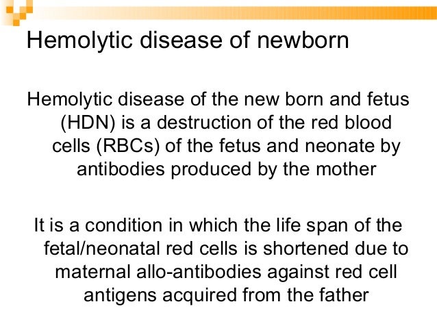 Hemolytic Disease Of New Born