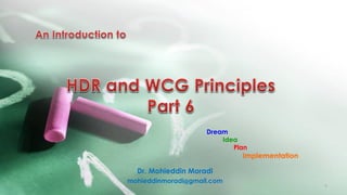Dr. Mohieddin Moradi
mohieddinmoradi@gmail.com
Dream
Idea
Plan
Implementation
1
 