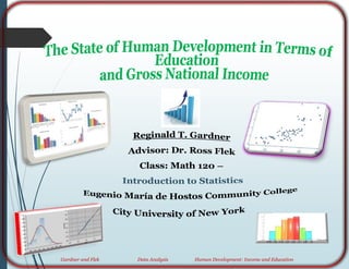 Gardner and Flek Data Analysis Human Development: Income and Education
 