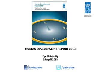 HUMAN DEVELOPMENT REPORT 2013
 
