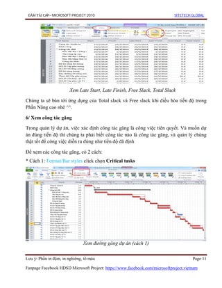 Hướng dẫn sử dụng Microsoft Project 2010 (Phần 2: Nhập dữ liệu) | PDF