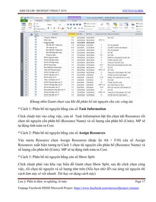 Hướng dẫn sử dụng Microsoft Project 2010 (Phần 2: Nhập dữ liệu) | PDF