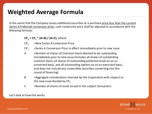 Stock options anti-dilution