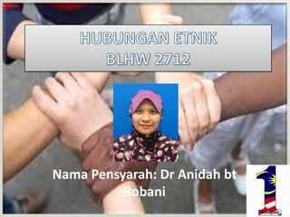 Nama Pensyarah: Dr Anidah bt
          Robani
 
