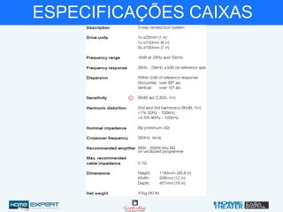 ESPECIFICAÇÕES CAIXAS
 