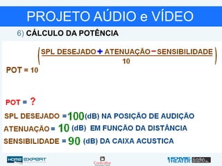 PROJETO AÚDIO e VÍDEO
6) CÁLCULO DA POTÊNCIA
 