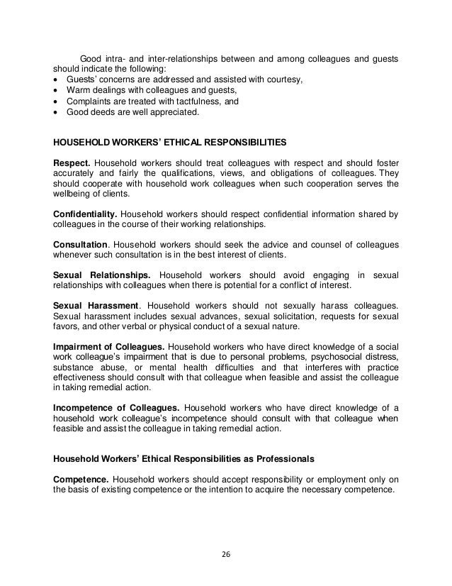 Household Services 7 8 Module