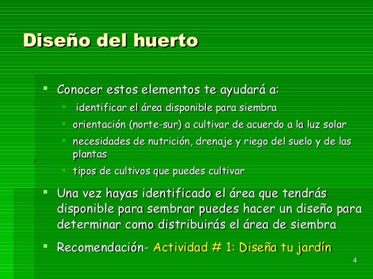 Leccion 2: Planificación y diseño del huerto