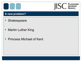 A new problem?  Shakespeare Martin Luther King Princess Michael of Kent  