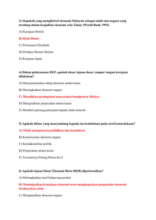 Soalan Dan Jawapan Hubungan Etnik Kuiz Past Year