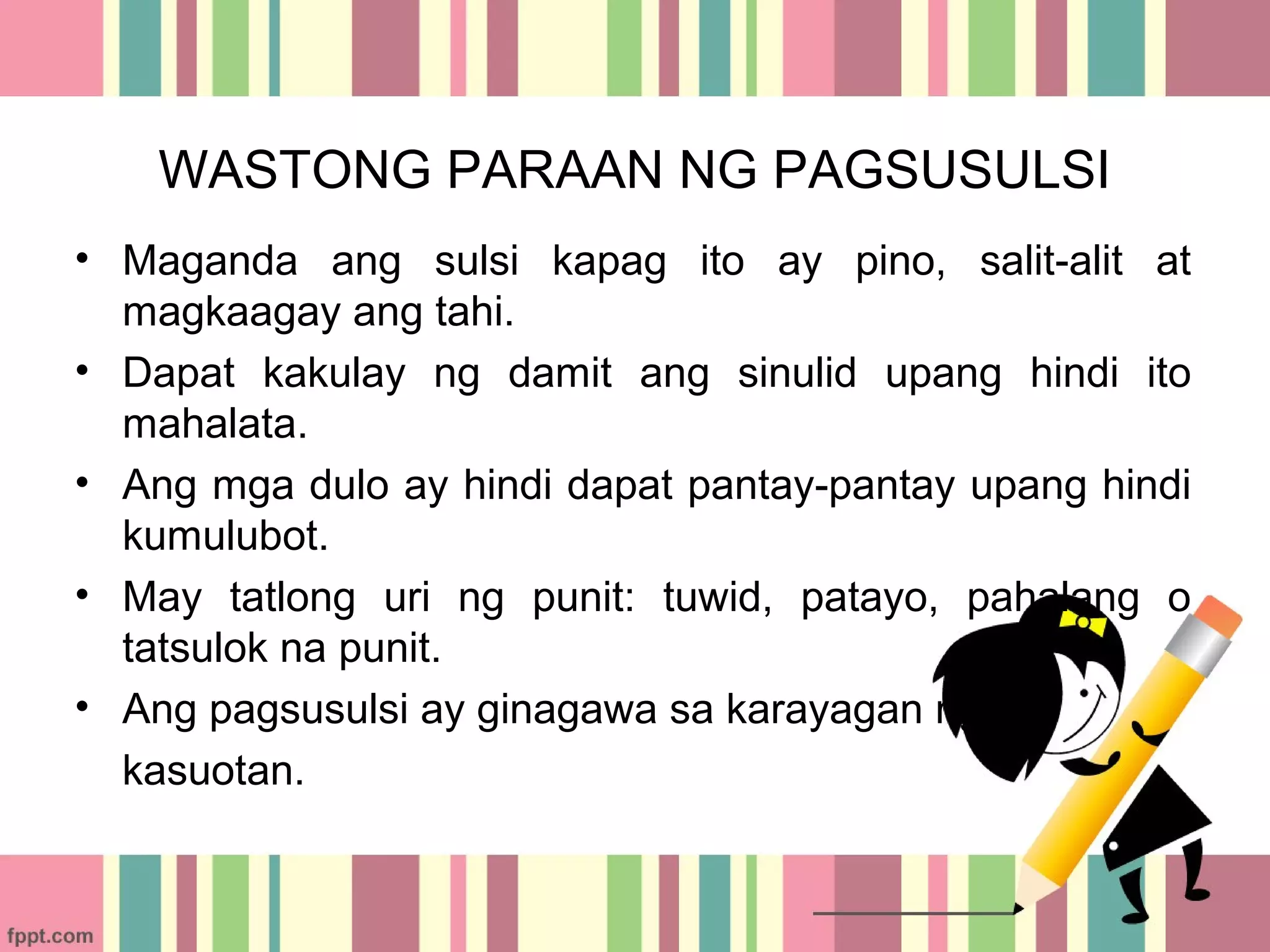 Paglilinis at Pag-aayos ng Kagamitan - EPP 6 | PPT
