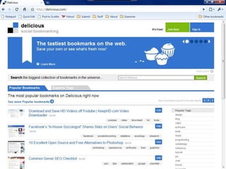 Delicious, digg,  