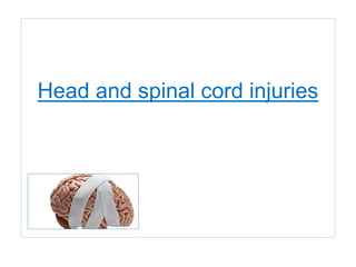 Head and spinal cord injuries
 