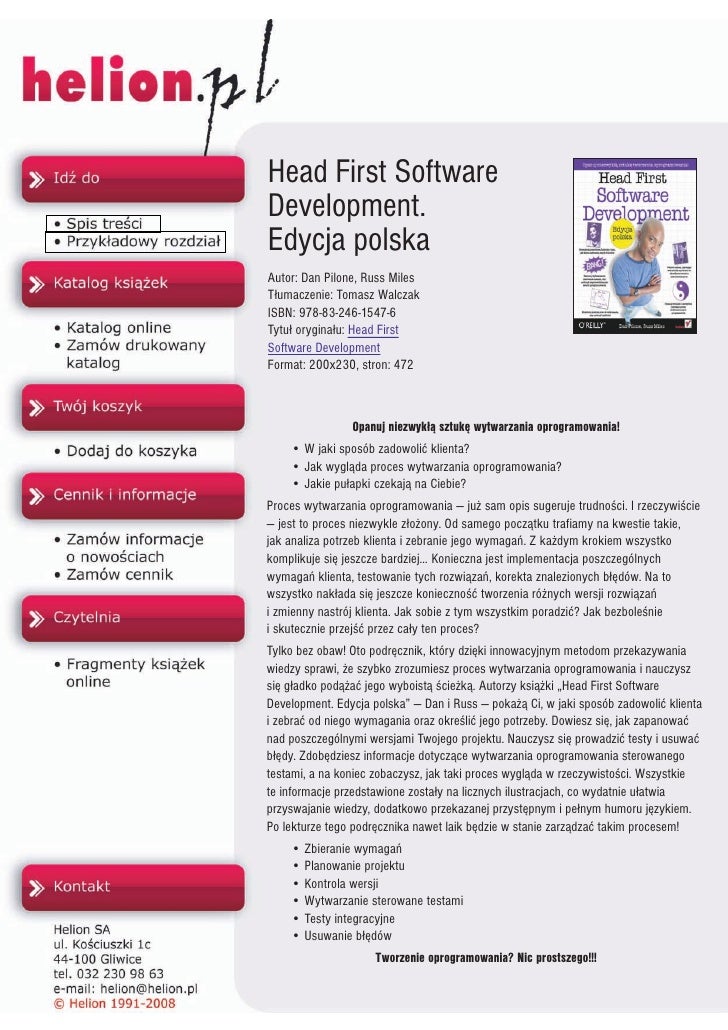 Head First Software Development. Edycja polska
