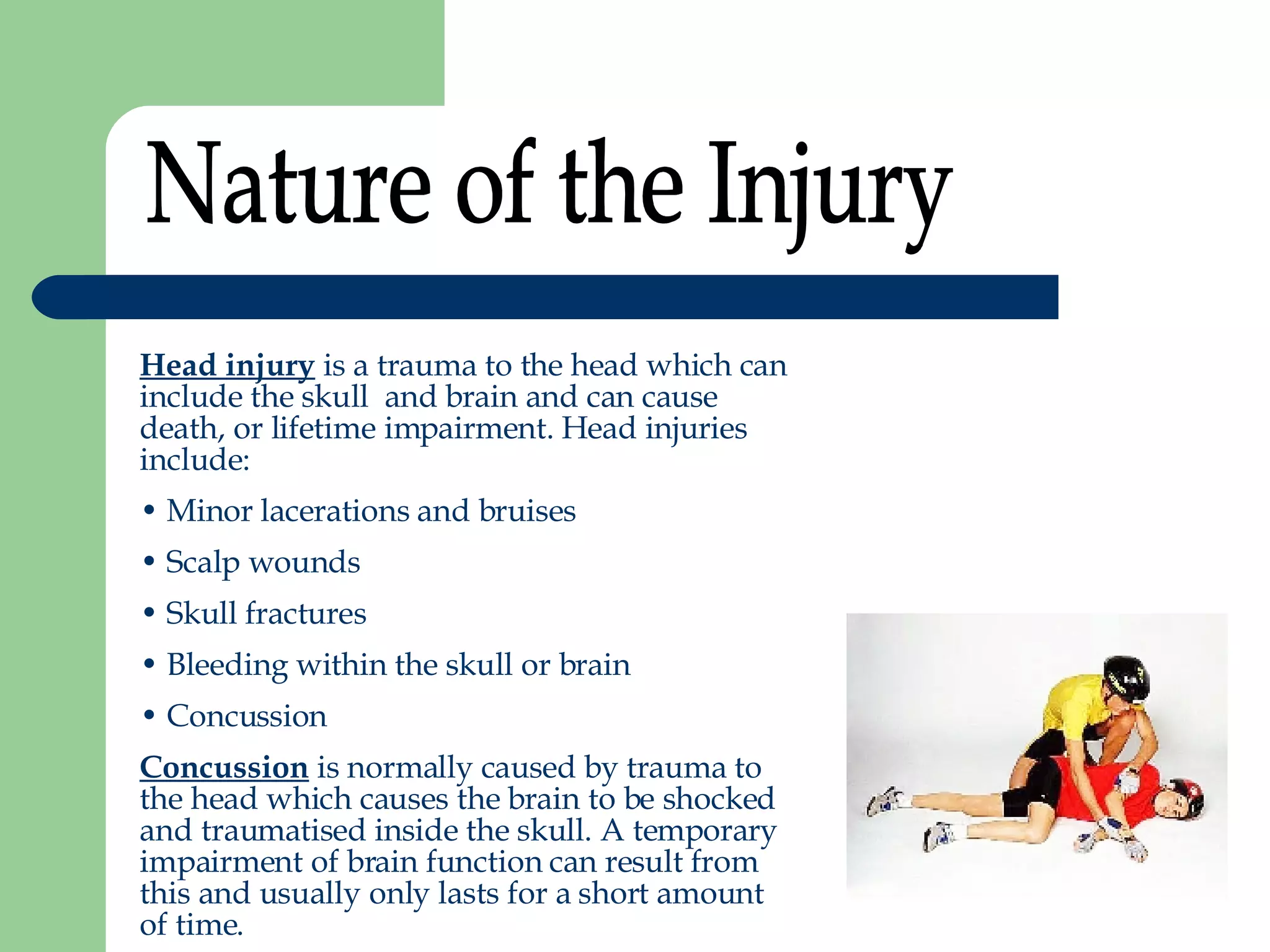 Head Injuries Concussion PPT Head Injuries Concussion PPT