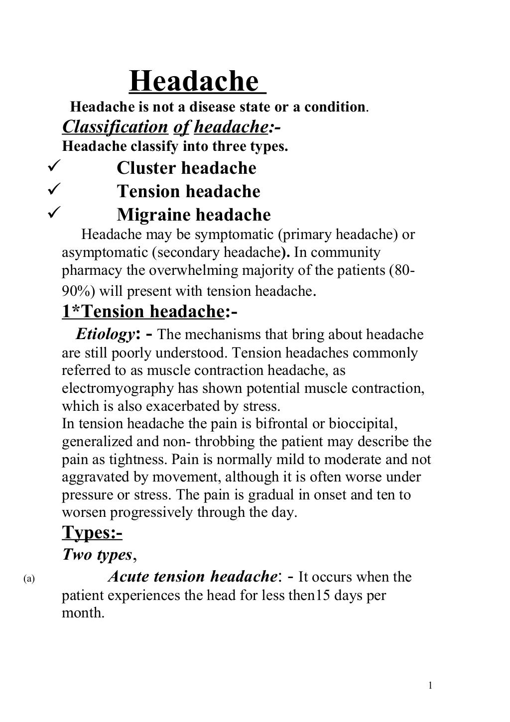 Headache