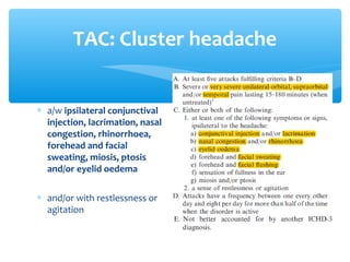 Tac Injection Headache and associated emergencies | PPT