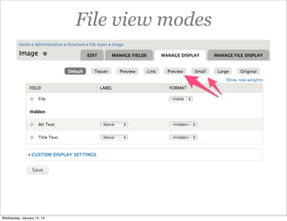 File view modes

Wednesday, January 15, 14

 
