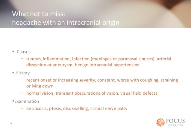 Headaches in Ophthalmology slideshare