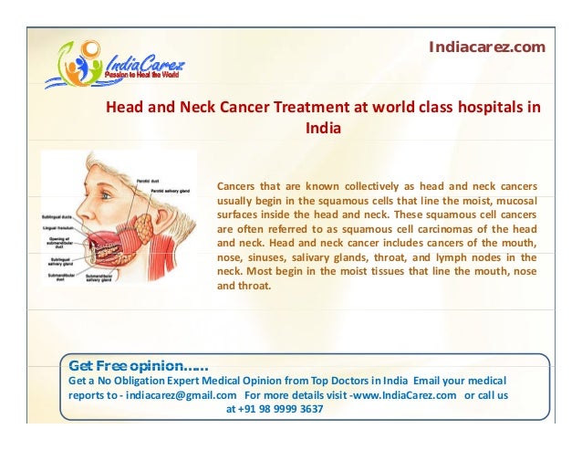 Head And Neck Cancer Treatment India Head And Neck Cancer Hospitals India