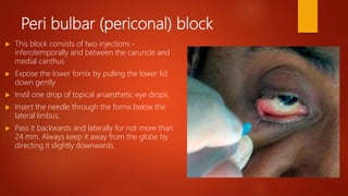 Bulbar Injection Scale Nerve Blocks in Head and Neck | PPTX