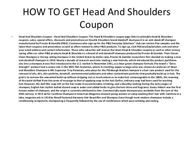 Head And Shoulders Coupon - Head And Shoulders Coupon Code