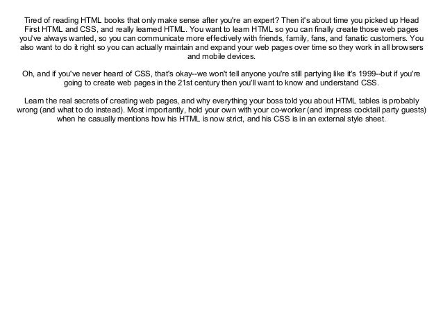 Head first html and css 2nd edition pdf torrent download