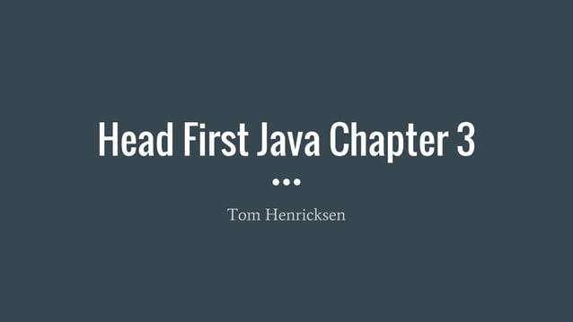 Head First Java Chapter 3 | PDF | Programming Languages | Computing