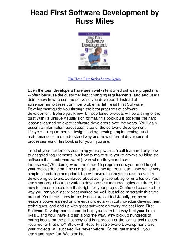 Head first software development by russ miles the guide to agile