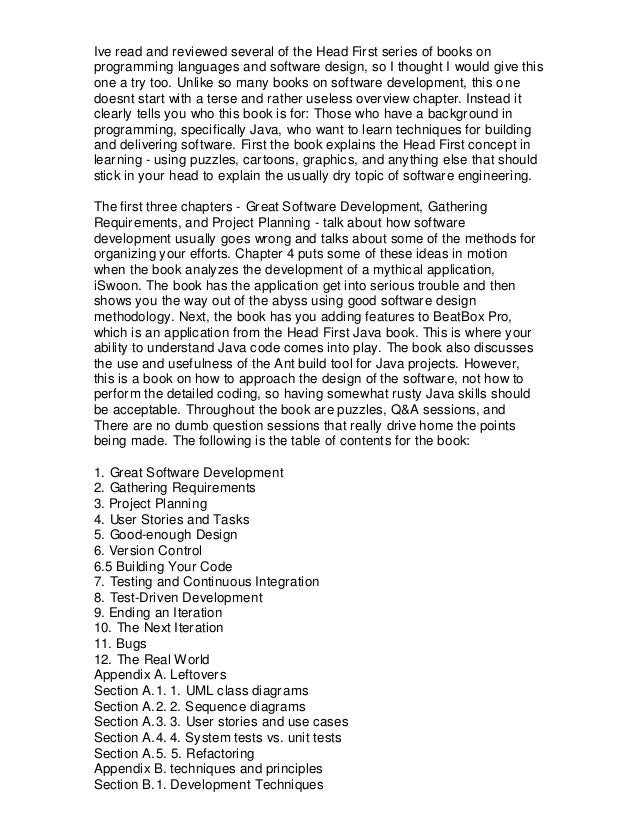 Head first software development by russ miles the guide to agile