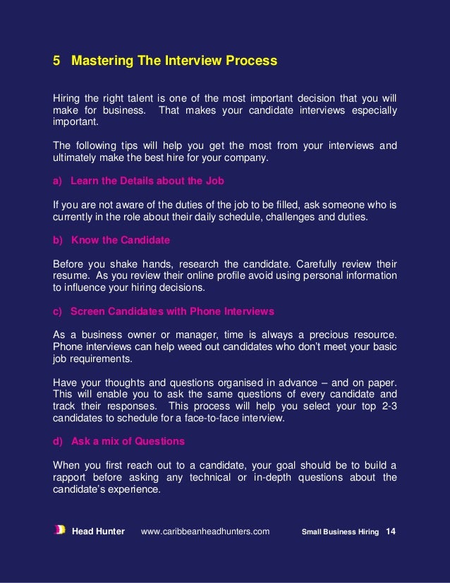 small business manager job description