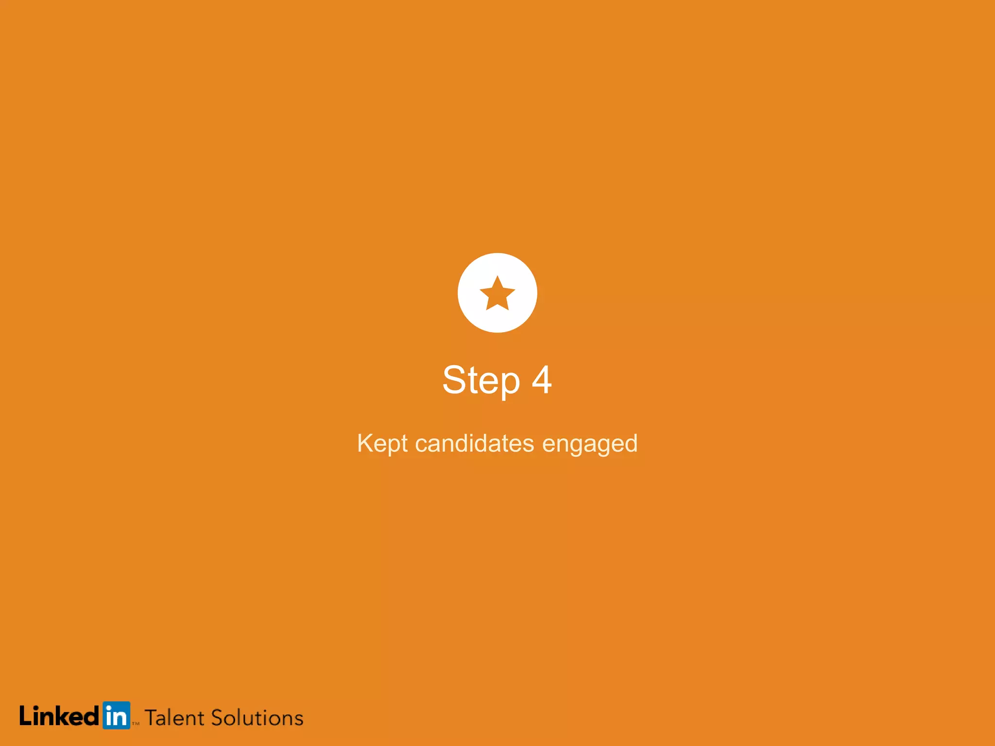 Step 4
Kept candidates engaged
 