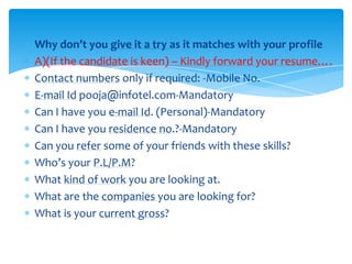 Why does somebody opt for a job change?The “boss problem” factor is one of the essential reasons why people are unhappy in their organizationIf an IT professional is not able to upgrade his skills on the technology which is fast changing, and is keen to work in a company which offers an opportunity to work on the latest technologyThe opportunities and growth in terms of kind of projects, role in the project and monetary aspects
