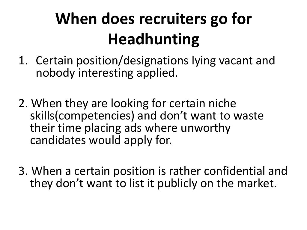 Head hunting