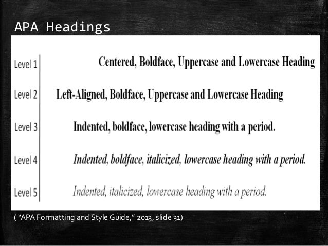 apa format level 3