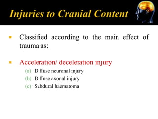 Head injury- Medicolegal aspect | PPTX