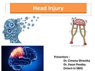 Presentors :
Dr. Cimona Shrestha
Dr. Jiwan Pandey
(Intern in SBH)
Head Injury
 