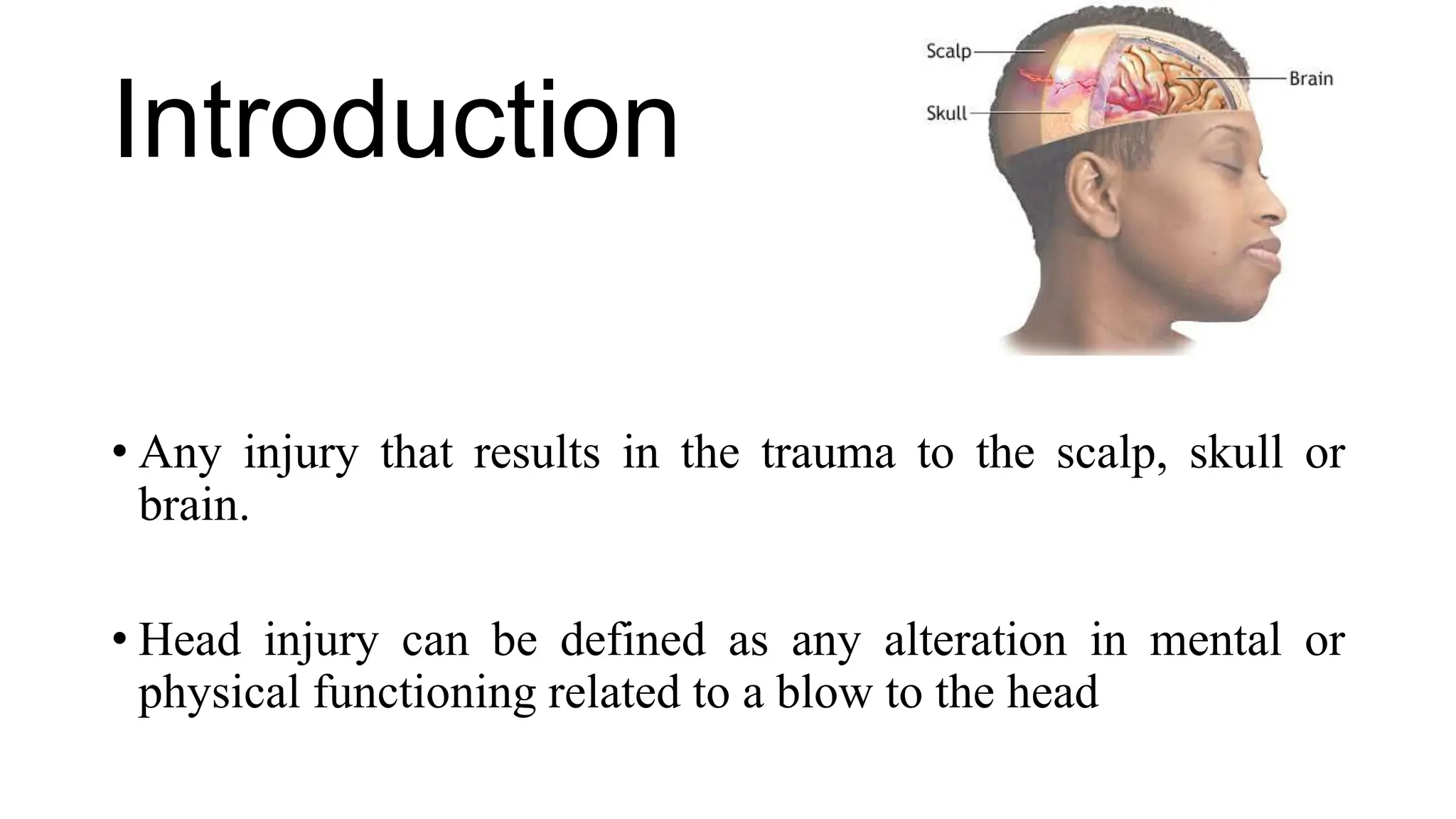 Skull Potential Injuries Head injury.pptx (medicl surgical nursing) | PPTX