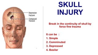 Skull Potential Injuries Head injury | PPTX
