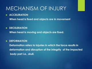 Accelaration Injries Head Injury - Neurological Disorder | PDF