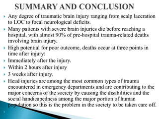 Head Disability HEAD INJURY PREPARED AND DESIGNED BY NASIR AHMAD | PPTX
