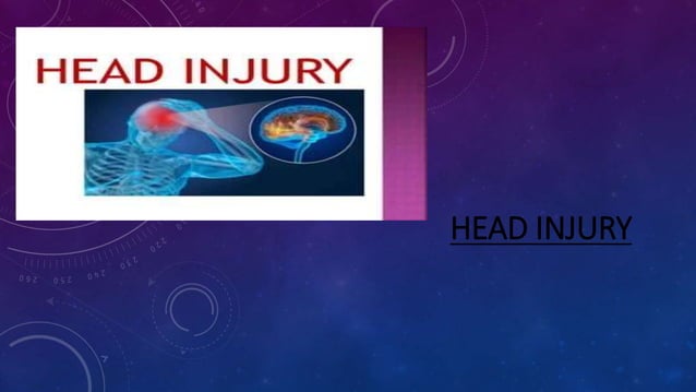 Head Injury Ppt For Bsc Nursing Course Pptx