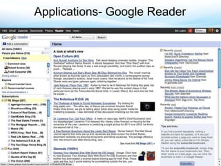 Applications- Google Reader 