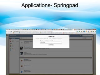 Applications- Springpad 