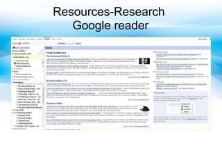 Resources-Research Google reader 