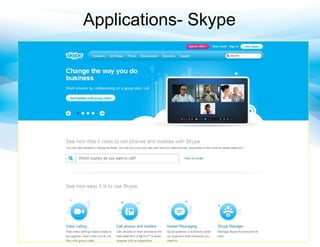 Applications- Skype
 