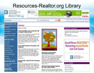 Resources-Realtor.org Library
 