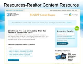 Resources-Realtor Content Resource
 